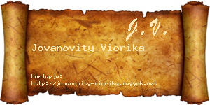 Jovanovity Viorika névjegykártya