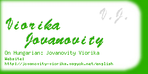 viorika jovanovity business card